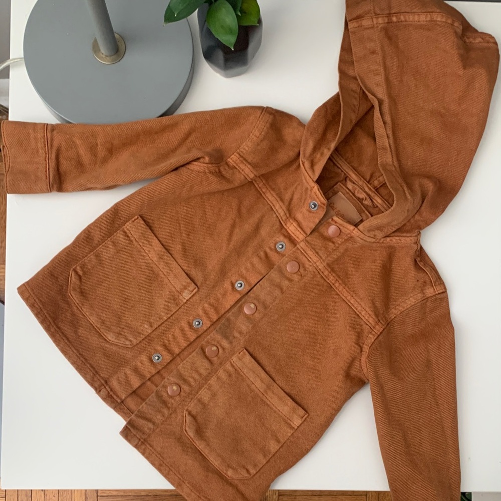 Cat & Jack Brown Hooded Jean Jacket